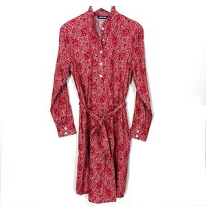 Lands’ End Paisley Popover Shirt Dress